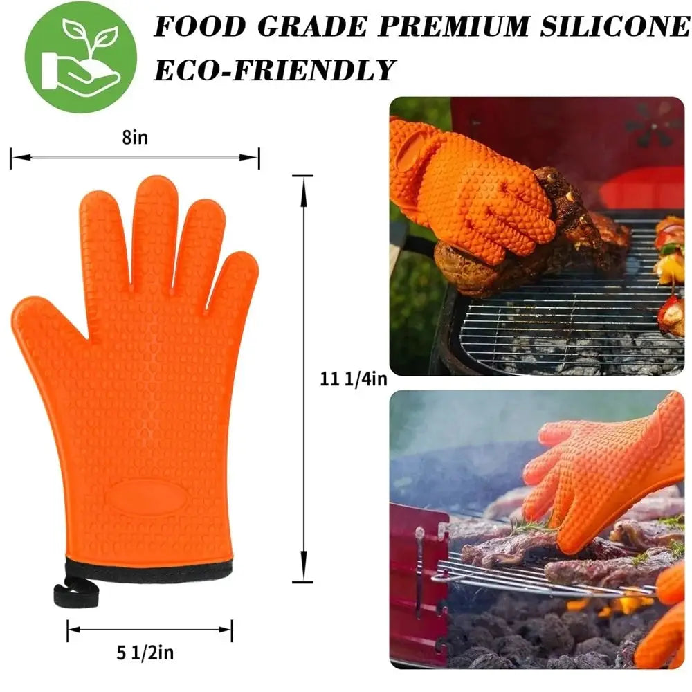 Silicone Oven Mitts | Heat Resistant | Non Slip | One Size