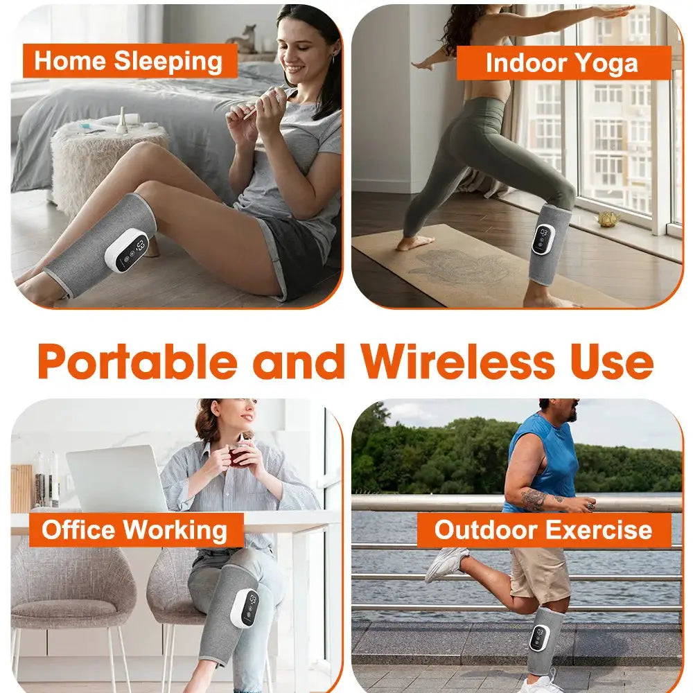 Air Pressure Leg Massager | 360 Degree Full Wrap | Heated Compression