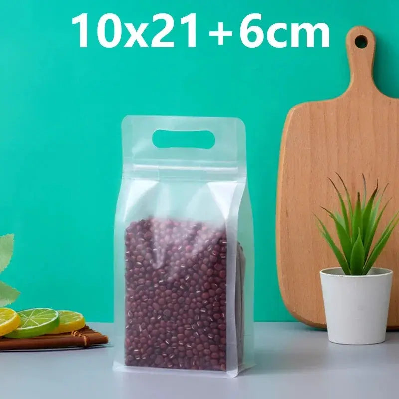 Zip Lock Bags | Capacity 150ml | Stand Up Pouches With Handle | 50 Pcs
