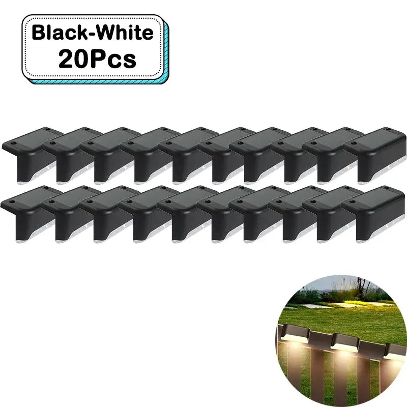 Outdoor Solar Step Lights Warm White LED Waterproof Stair Path Lighting for Garden Patio Fence Balcony Decoration Solar Power from PriceLows™