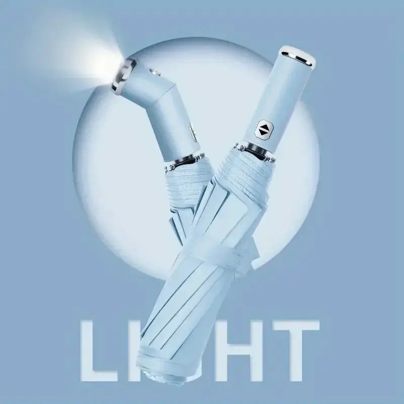 Automatic Folding Umbrella | LED Flashlight | Windproof | Three Fold