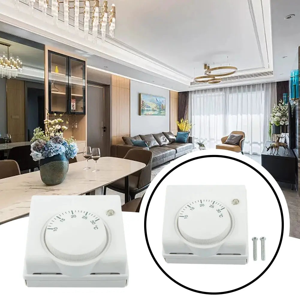 High Quality Practical Brand New Thermostat Temperature Switch White Room 2 Wire 220V AC Temperature Controller from PriceLows™