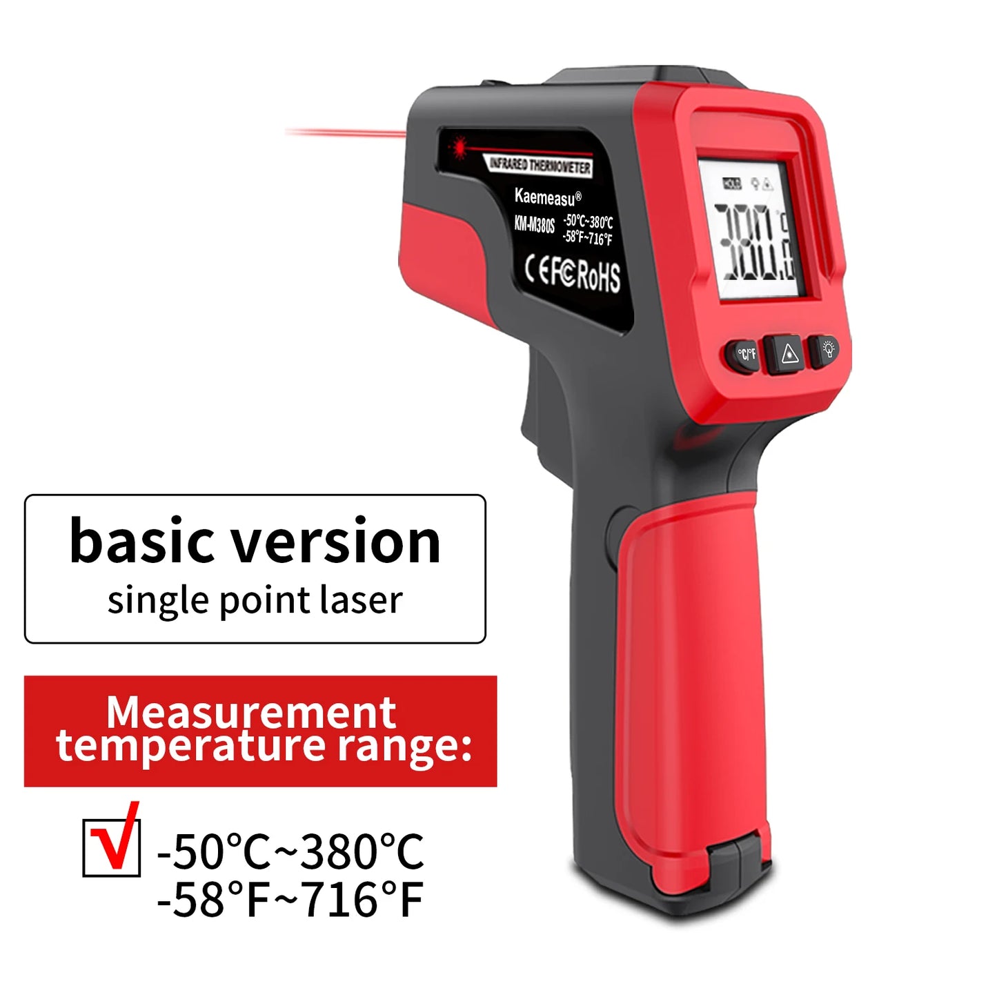 Infrared Thermometer Gun | Non Contact | 1.9 Inch Display