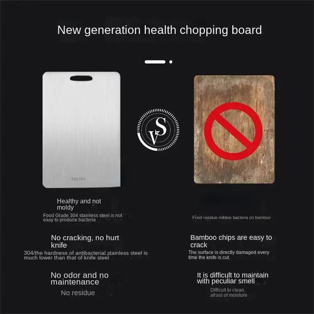 Cutting Boards for Kitchen Stainless Board 304 Steel Thickened Double Sided Food | Stainless Steel | Home Use | Home