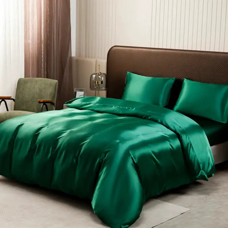 Duvet Cover Set | Satin Finish | Solid Color | Multiple Sizes