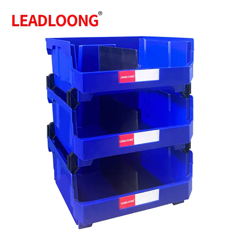 LEADLOONG 3pcs V7 Large Storage Parts Bin 377*422*180 mm/14.84*16.61*7.09 inch Heavy Duty Stackable Plastic Part Box for Garage from PriceLows™