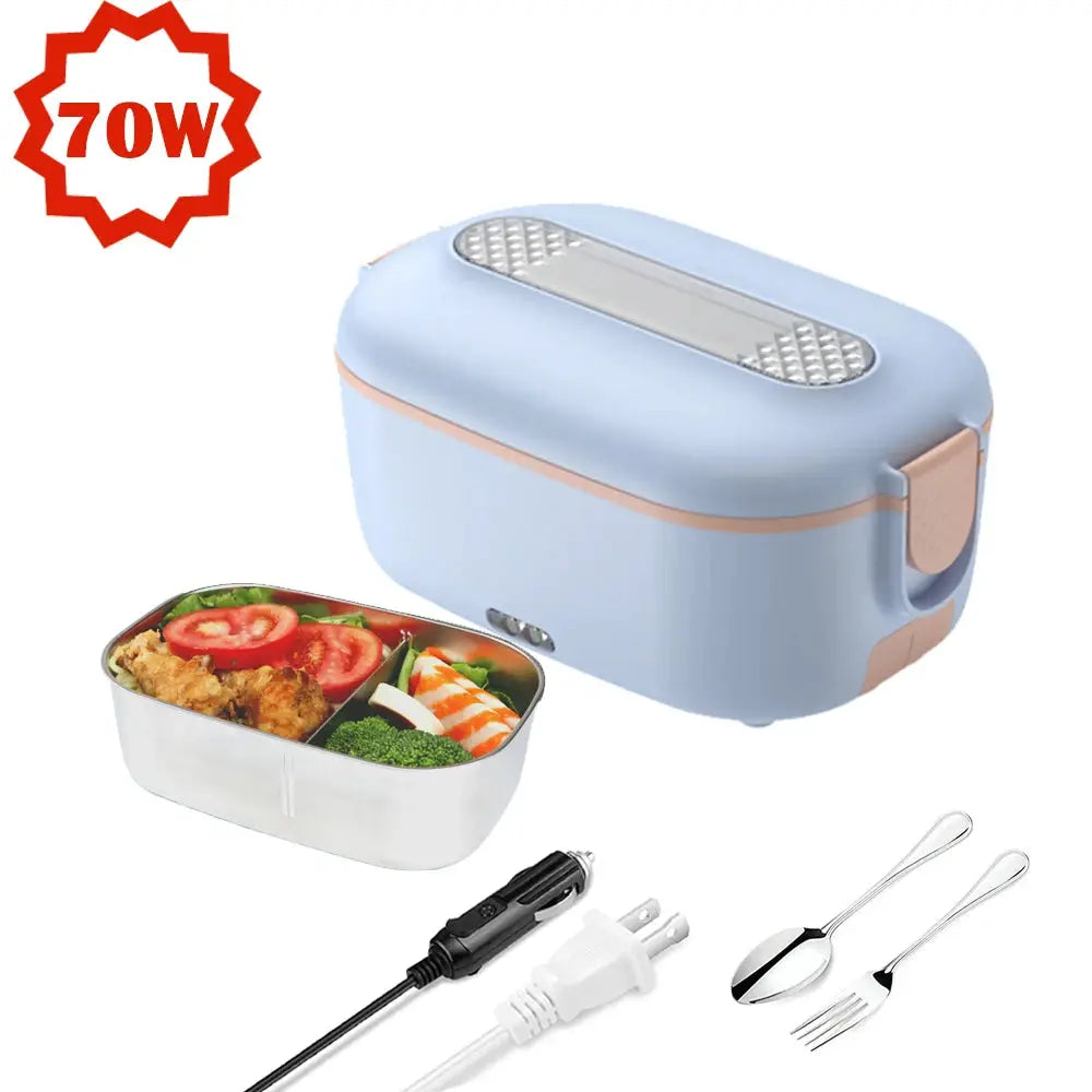 Portable Food Warmer Heated Electric Lunch Box with Stainless Steel 5-In-1 Portable Food Warmer Lunch Box for Car Home Office from PriceLows™