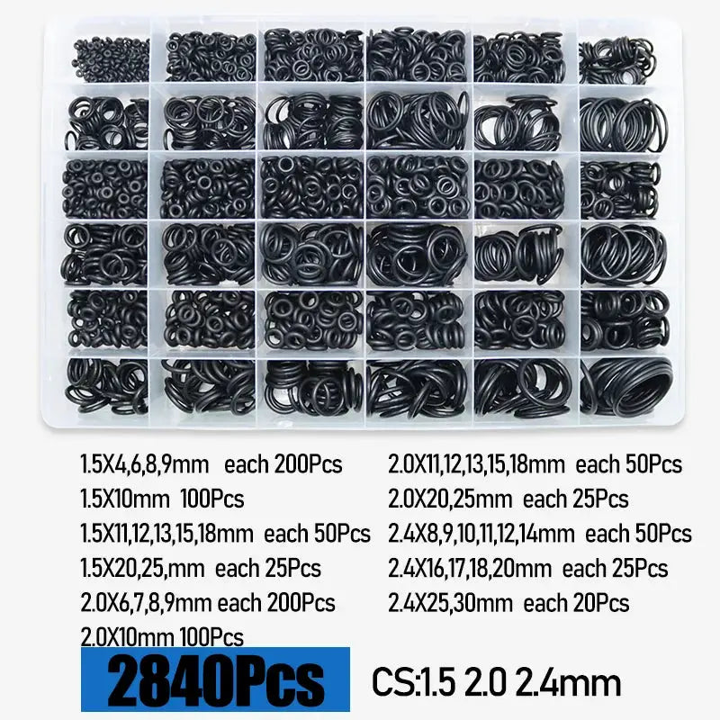 O Ring CS 1.0 1.5 to 4.0mm Sealing Washer Nitrile Rubber O-ring Faucet Plumbing Gaskets Oil Resistant High Temperature Oring Kit from PriceLows™