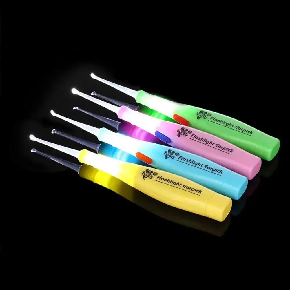 1Set LED Remover Tool Light Ear pick Steel Ear wax Cleaner Remover 3 Tips Irrigator Clean Ear Care Wax Cleaning Tools from PriceLows™