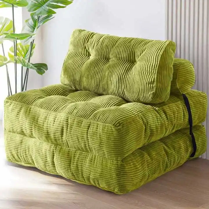 Foldable Sofa Lounger | 1.9m Length | Velvet Fabric | 6 Colors