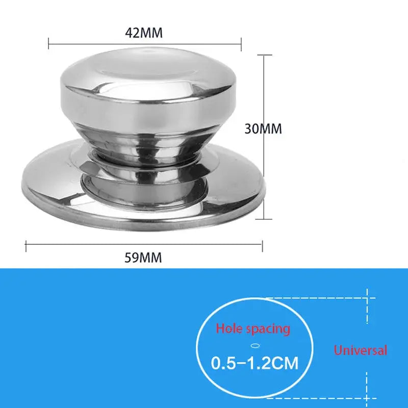 Lid Handle Knob Cover | Stainless Steel Plastic | Universal Fit | One Size