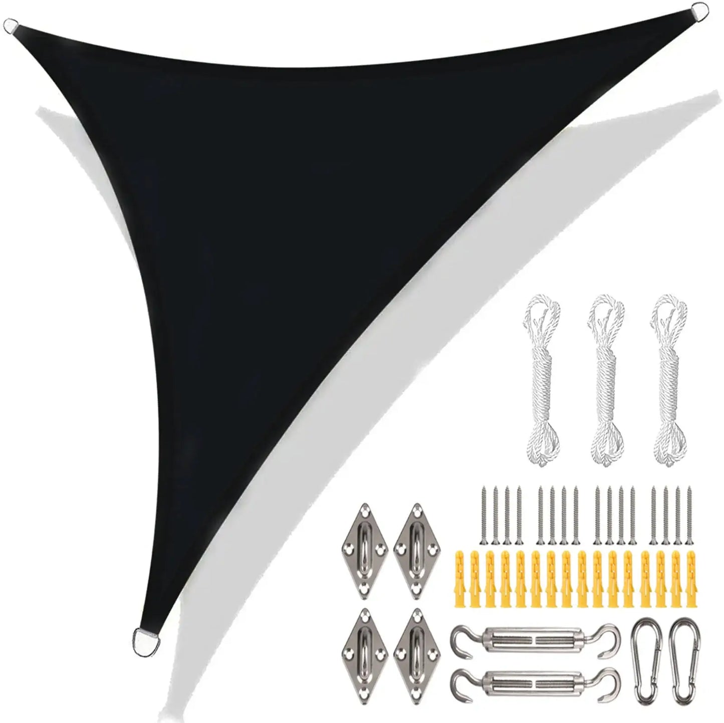 Triangle Sun Shade Sail | Waterproof HDPE | 5x5x5 Ft | Outdoor Patio Canopy