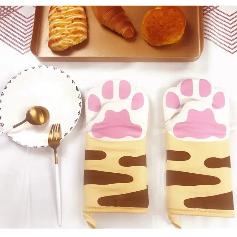 Microwave Gloves | Heat Resistant | Cat Paw Design | One Size