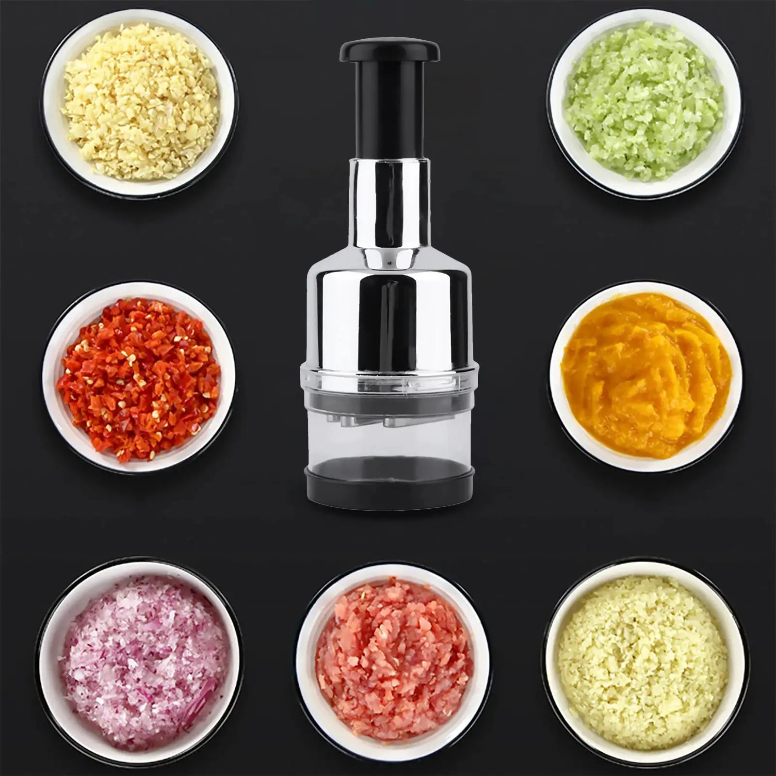 Manual Food Chopper Handheld Slap Press Chopper Mincer for Onions Garlic Nuts Efficient Garlic Onion Peeling Artifact from PriceLows™