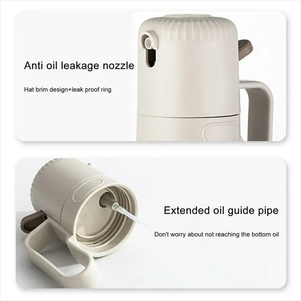 Glass Oil Sprayer Bottle | 250ml Capacity | Built-In Spray Spout | One Size