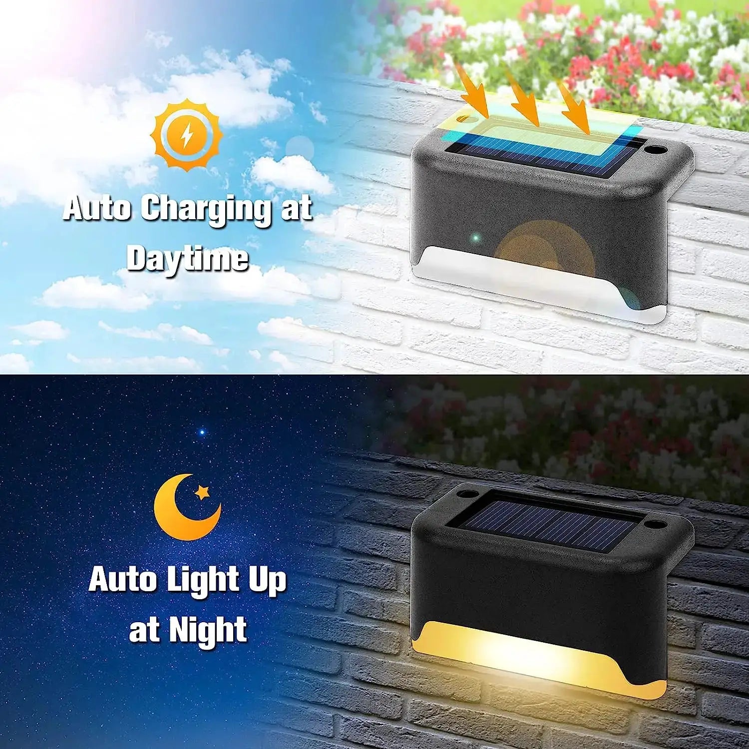16-Pack Outdoor Solar Deck Lamp For Outdoor Stairs, Steps, Fences, Yards, Patios And Paths LED Light (Warm White) from PriceLows™