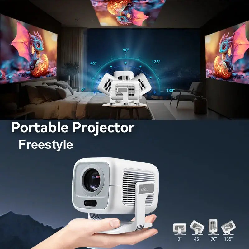 Portable Projector | Auto Focus | Bluetooth | 1080P Display