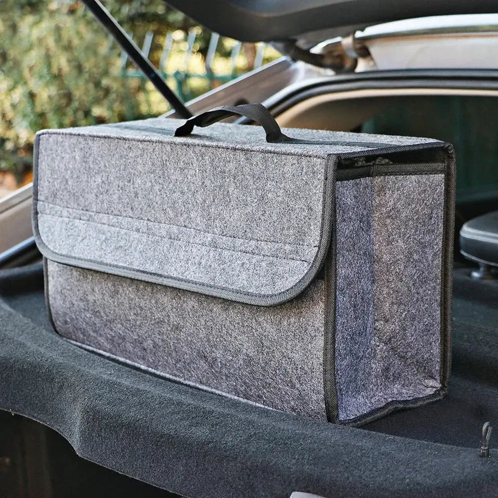 Large Anti Slip Compartment Boot Storage Organizer Tool Car Storage Bag Car Trunk Organizer Soft Felt Storage Box Accessories from PriceLows™