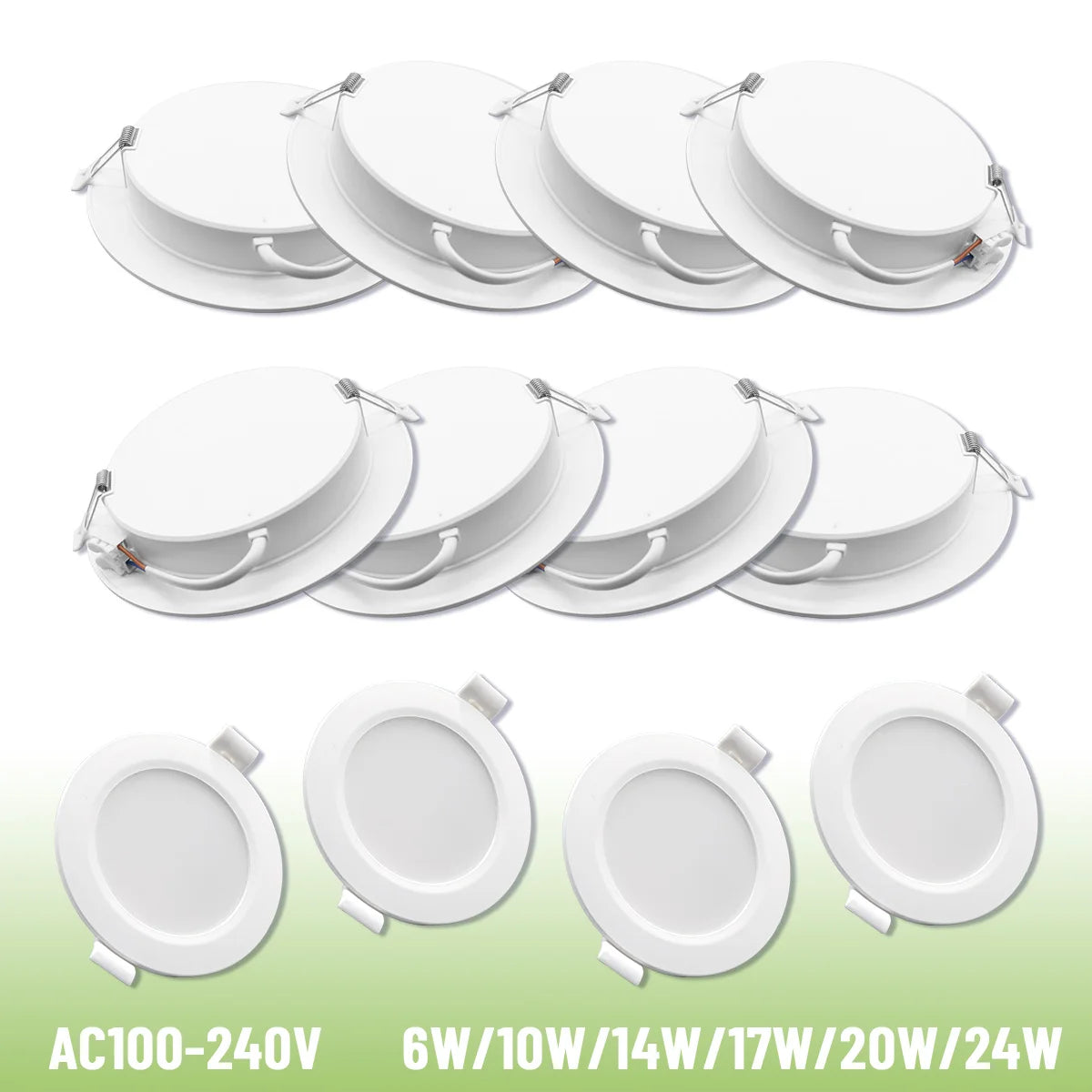 Led Downlight | Three Color Temperature | 6W-24W Power Range | 10-Pack