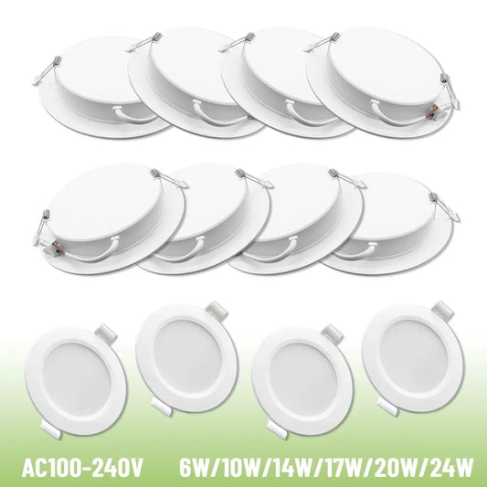 10PCS Led Downlight Three Color Warm Light Cold Lighting 6W-24W Recessed Ceiling Lamp Led Spotlight for Living Room Bathroom from PriceLows™