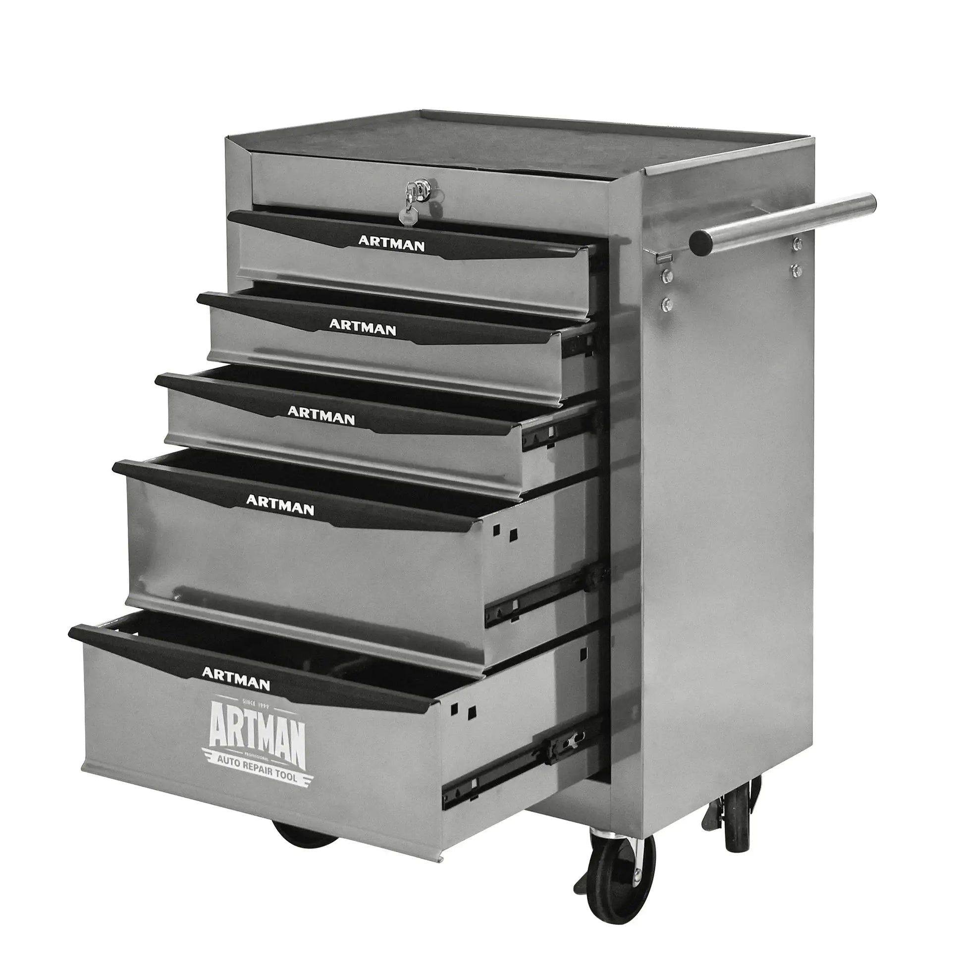 Rolling Metal Tool Chest with 5 Drawers, 20" 5-Drawer Tool Chest Cabinet with Ball Bearing Drawer Slides, Steel Tool Storage Box from PriceLows™