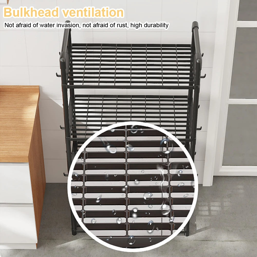 Multi-functional Organizer Storage Rack 5 Tier Storage Shelves Adjustable Storage Rack for Laundry Bathroom Kitchen Office Shelf from PriceLows™
