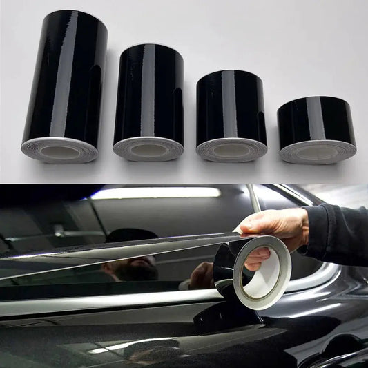 Car Stickers 3/5/7/10 cm Glossy Black Vinyl Wrap Stripe Adhesive Window Trim Film For Pillar Hood Roof Door from PriceLows™