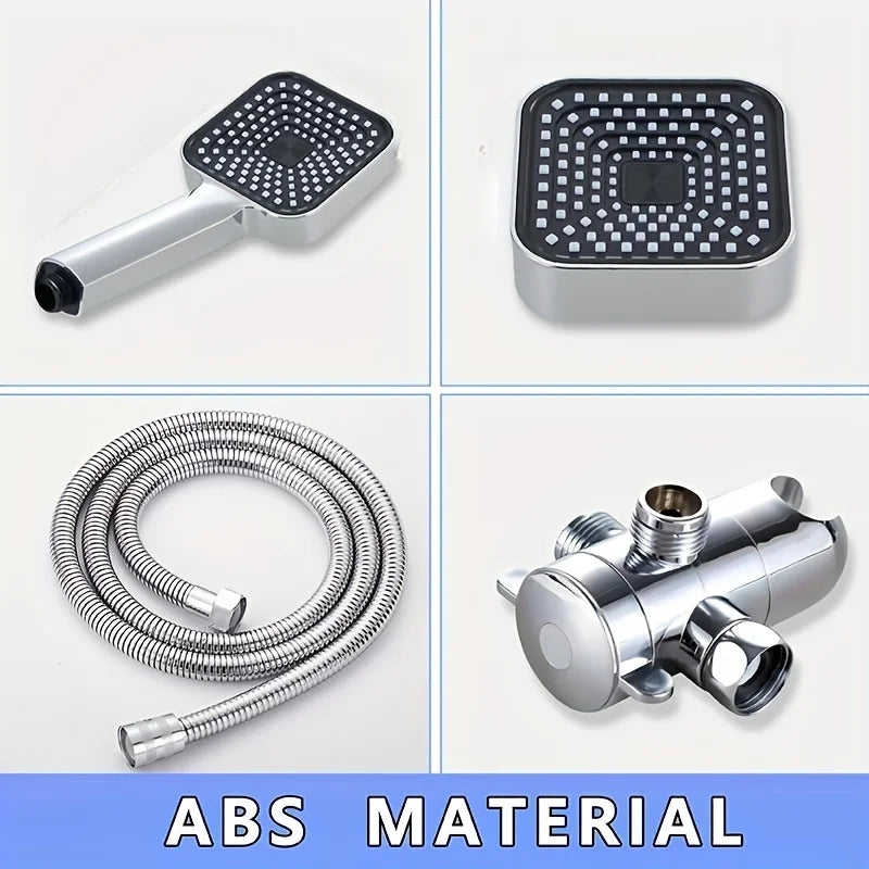 Shower Head Set | Two In One Handheld And Rain | Wall Mounted | With Long Hose