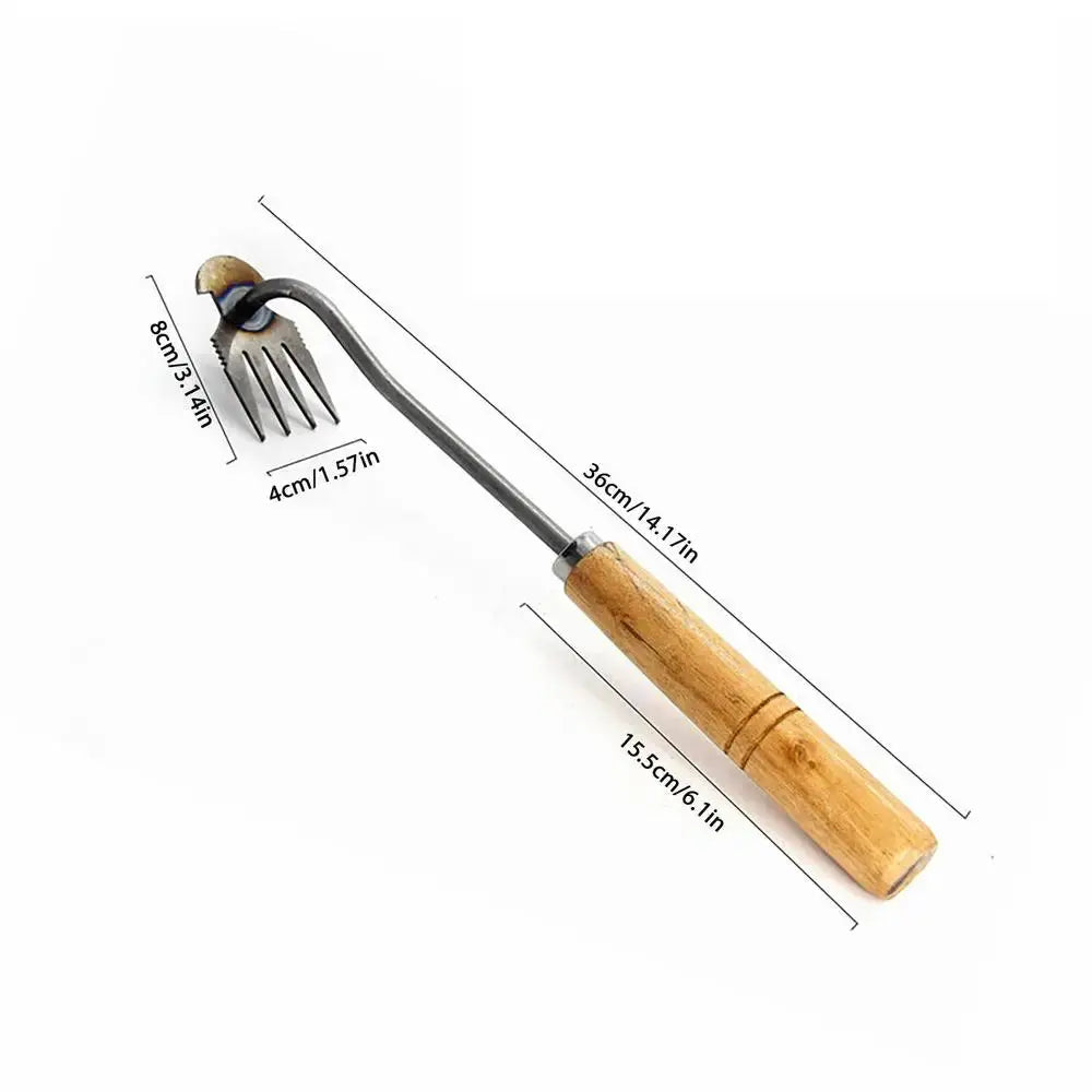 2 In 1 Garden Rake Manual WSeed Grass Rooting Tool Puller Shovel 4 Teeth Weeding Removal Hand Gardening Loose Soil Tool Weeder from PriceLows™