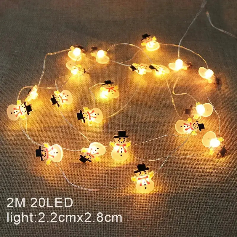 LED Fairy String Lights | 2M Length | Battery Operated | Christmas Figures
