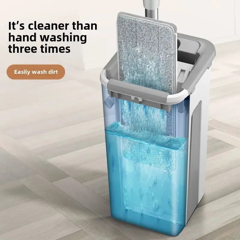 Mop with Bucket Set Wet Dry Magic Cleaning Tool for Home Floors Kitchen Bathroom Hardwood Laminate Tiles Easy Rinse Self-Wring from PriceLows™
