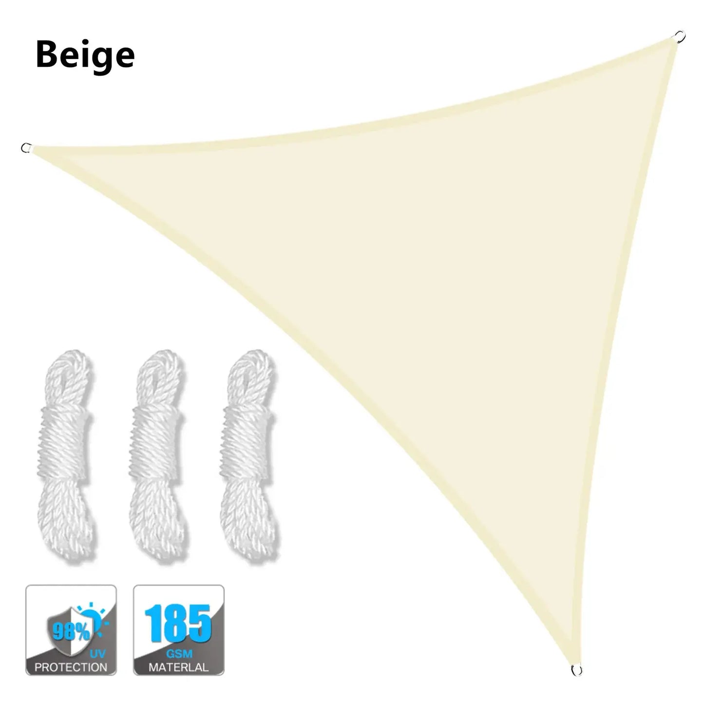 5x5x5/2x2x2M Waterproof Sun Shelter Triangle Sunshade Protection Outdoor Canopy Garden Patio Pool Shade Sail Awning Shade Cloth from PriceLows™
