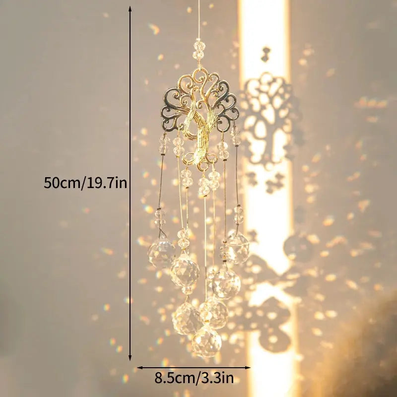 Sun Catcher Crystal Suncatcher Wind Chimes Sunflower Prism Ball Pendant Home Decoration Outdoor Decor and Accessories from PriceLows™