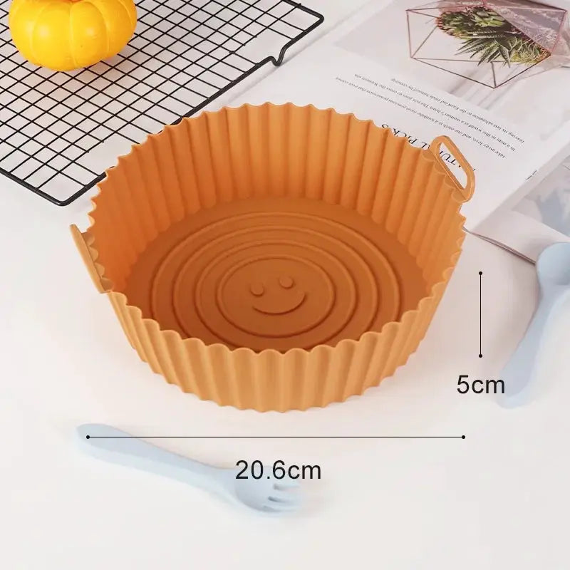 Air Fryer Pan Liner | Reusable Silicone | Food Grade Nonstick | One Size