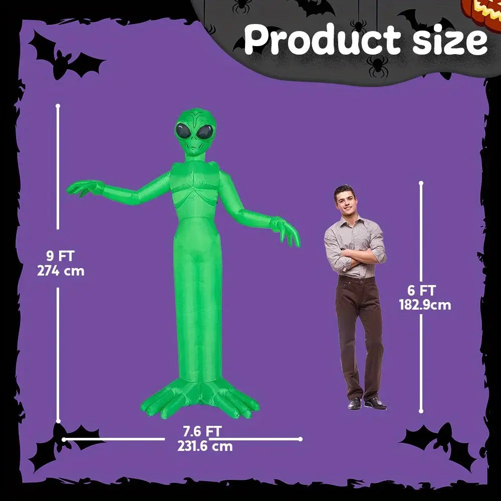 Halloween Alien Inflatables | 9 Ft Tall | Led Lights | Outdoor Yard