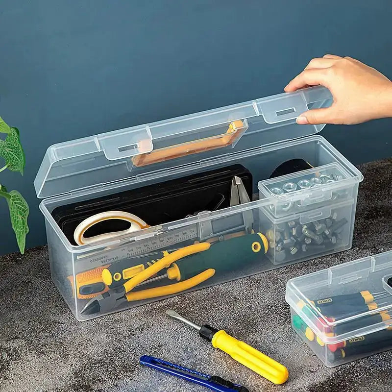 SUSU Handheld Toolbox Portable Large Capacity Thickened Plastic Hardware Tool Storage Box With Handle Tool Organizer Box from PriceLows™