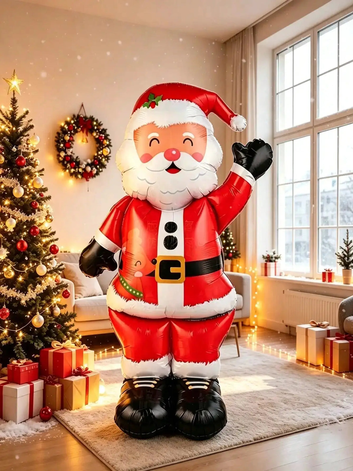 Giant Standing Santa Balloon | 62 Inches | Squinting Style