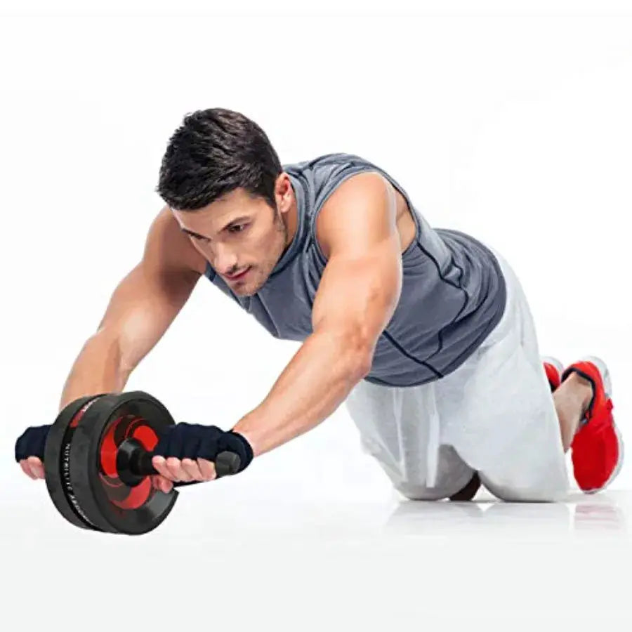 Abdominal Roller | Padded Handles | Core Strength Trainer | Single Wheel