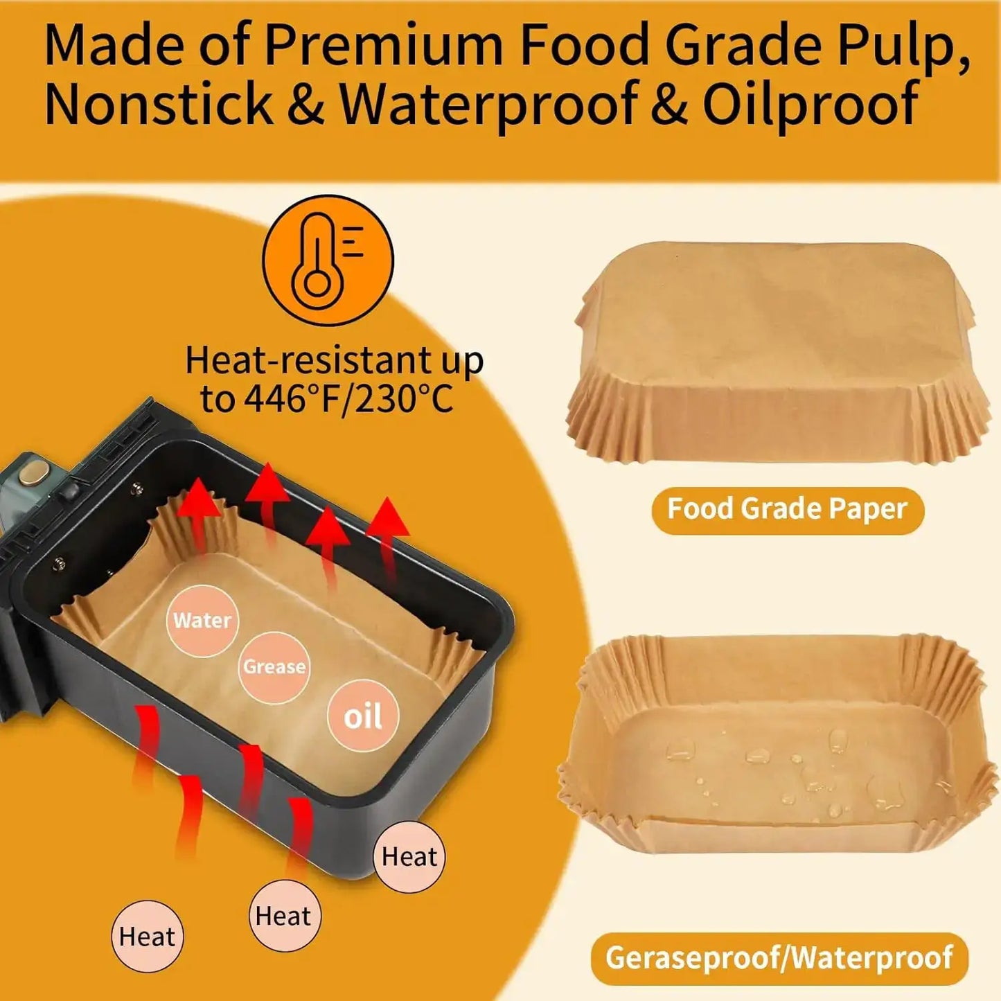 Air Fryer Paper | Ninja Double Stack XL | Disposable Paper | Rectangular
