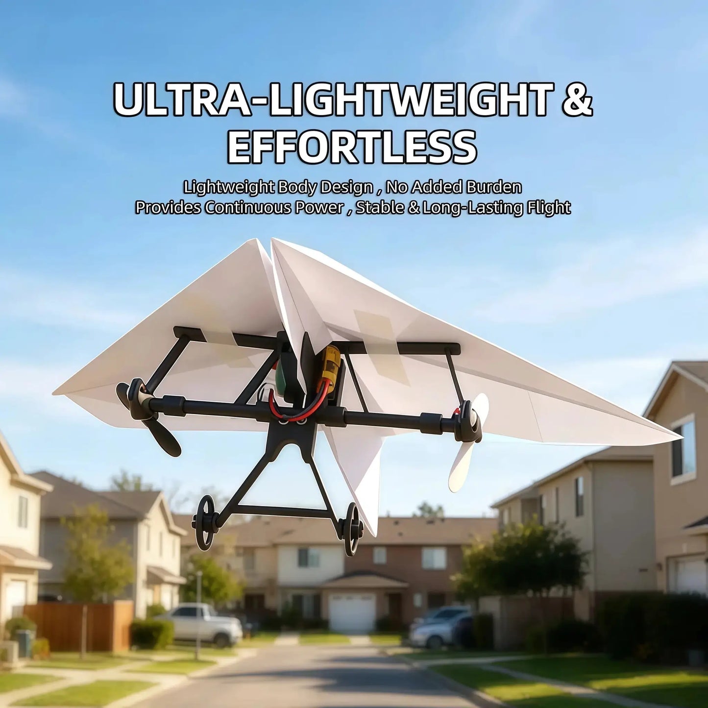 RC Paper Airplane Kit | Gyro Stabilizer | Dual Propellers | Foldable DIY Flying Toy