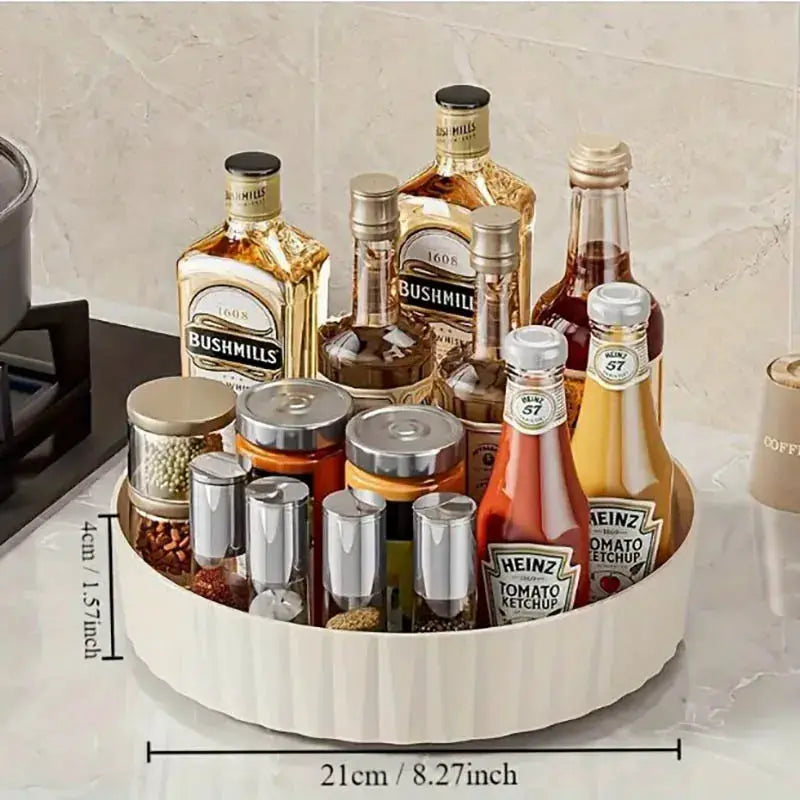 360°Rotating Rotating Spice Rack Organizer For Bathroom Kitchen Countertop Easy Access and Efficient Storage Desktop Storage Box from PriceLows™