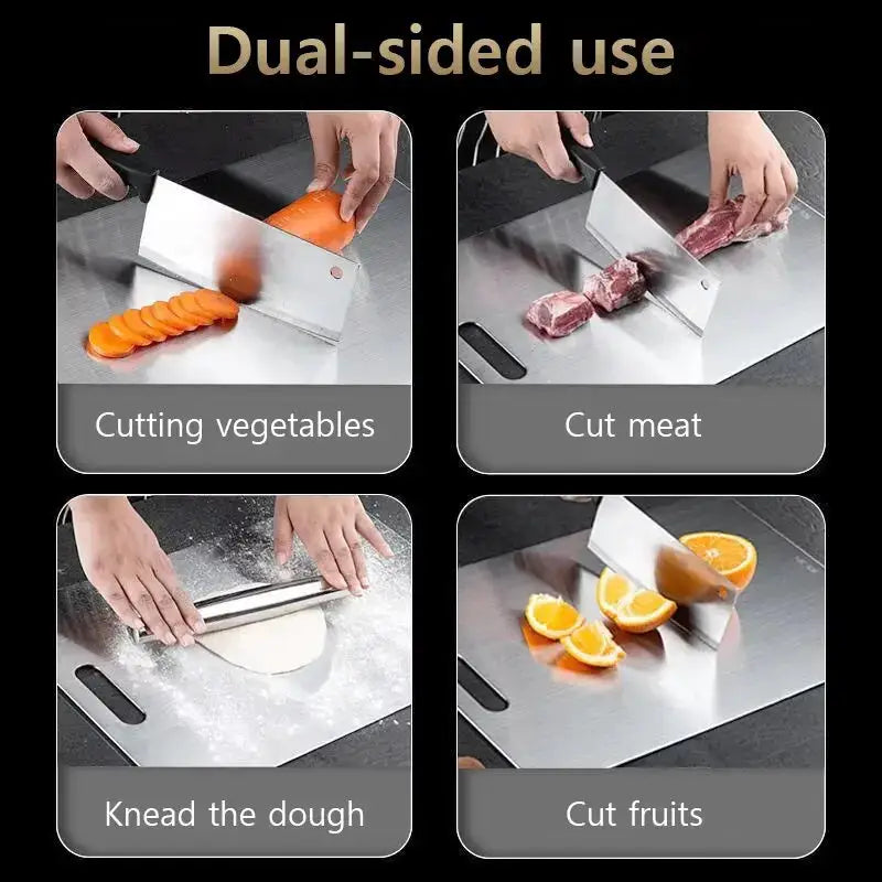Cutting Boards for Kitchen Stainless Board 304 Steel Thickened Double Sided Food | Stainless Steel | Home Use | Home