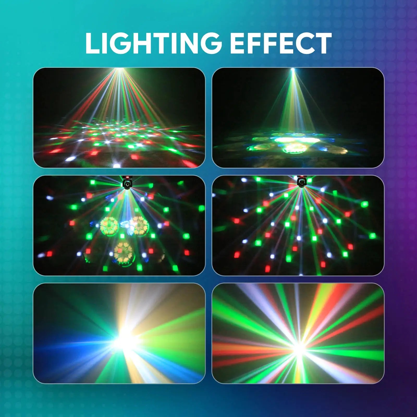 Yiflamefly 1/2/4Pcs Mini 30W Moving Head Beam Lights R/G/W/G/Y/Cyan LED Stage Lights With Magic Ball Effects For Party KTV Bar from PriceLows™
