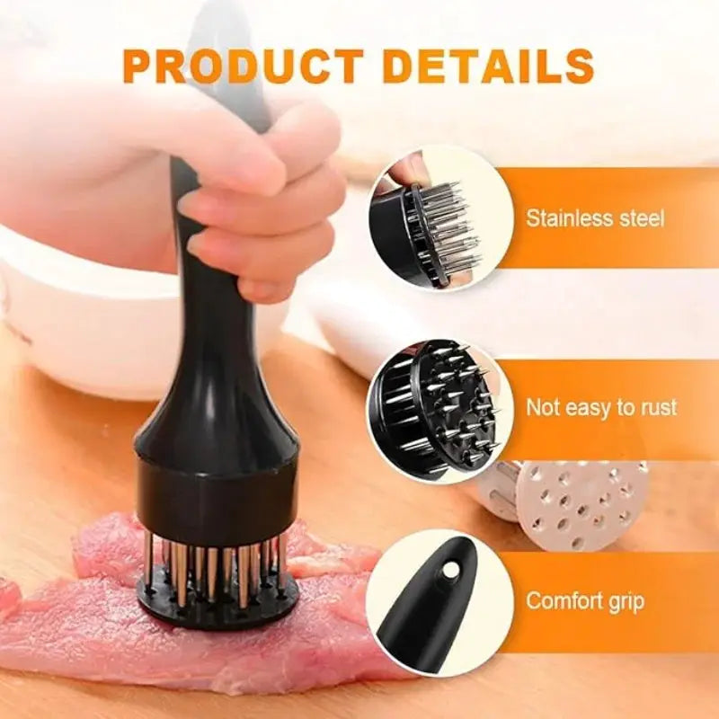 1Pc Stainless Steel Loose Meat Needle Meat Tenderizer Household Quick Insert Beef Artifact Loose Meat Hammer Steak Kitchen Tools from PriceLows™