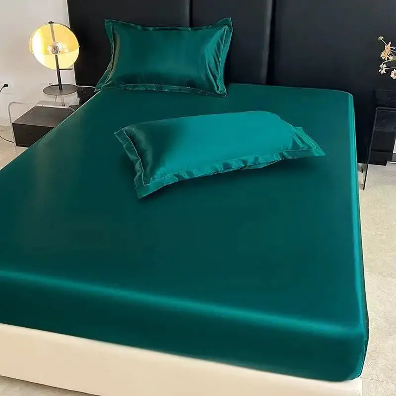 Fitted Sheet | Solid Satin | Elastic Fit | Queen King Twin Sets