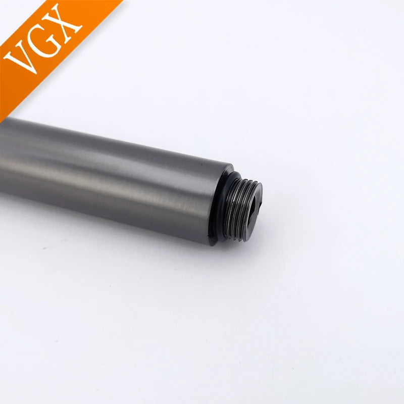 Shower Extension Rod | Round 40cm | Stainless Steel Gray