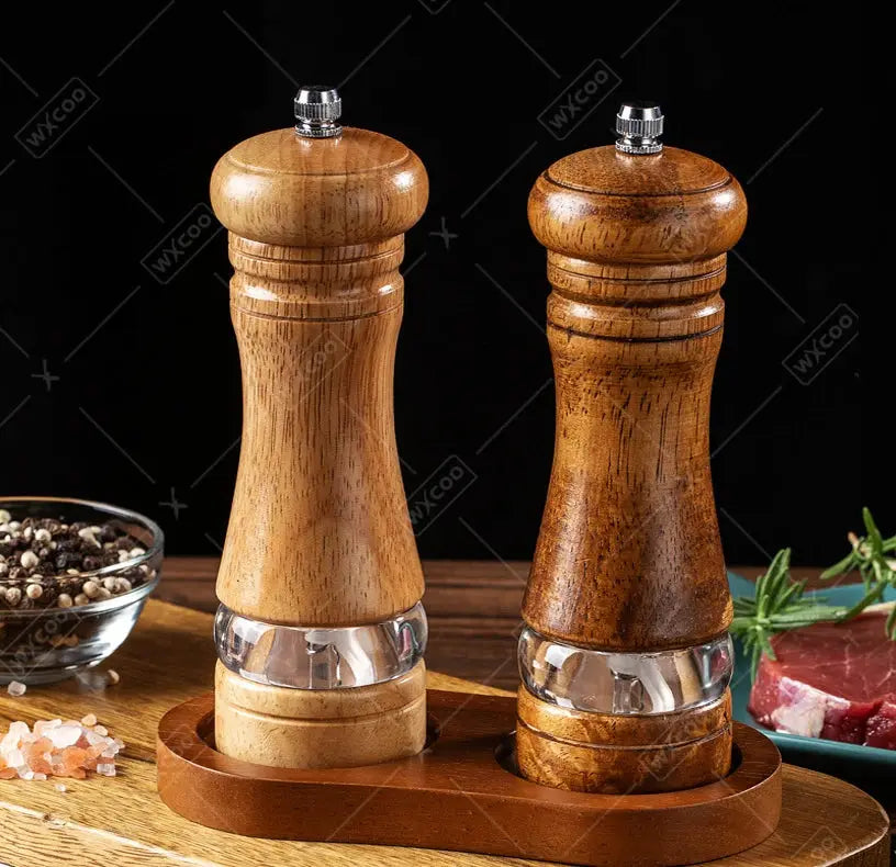 Pepper Grinder | 6-Inch Body | Adjustable Ceramic Mills | Salt Pepper Set