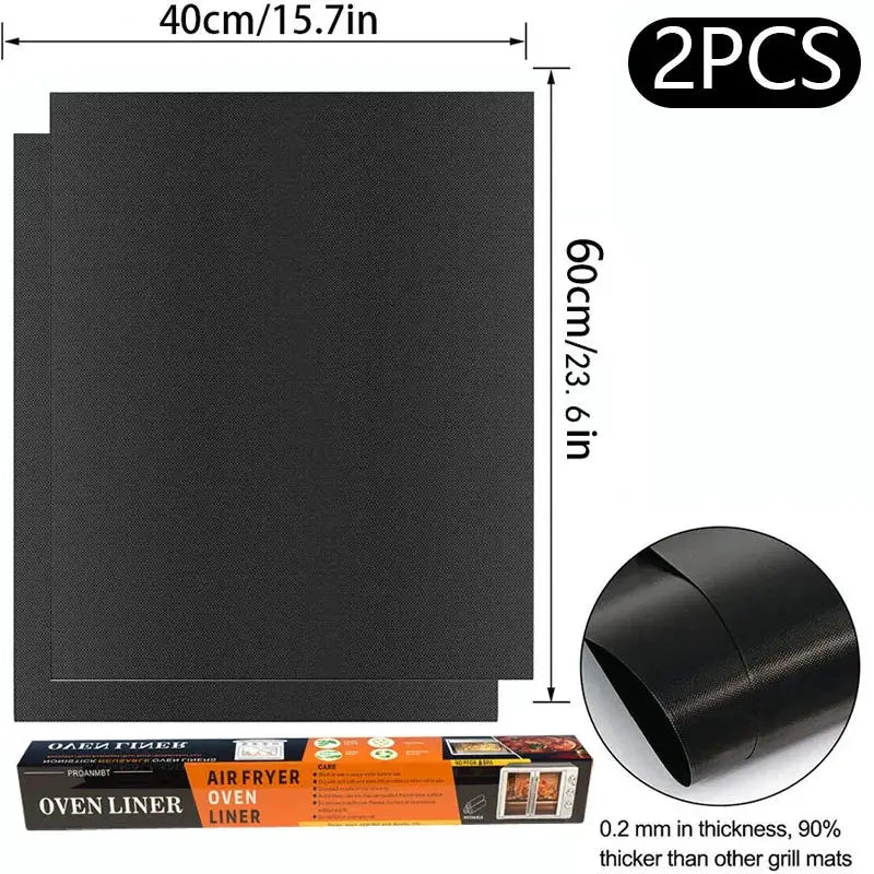 BBQ Grill Mat | Non-Stick Reusable | Extra Thick Pad | One Size