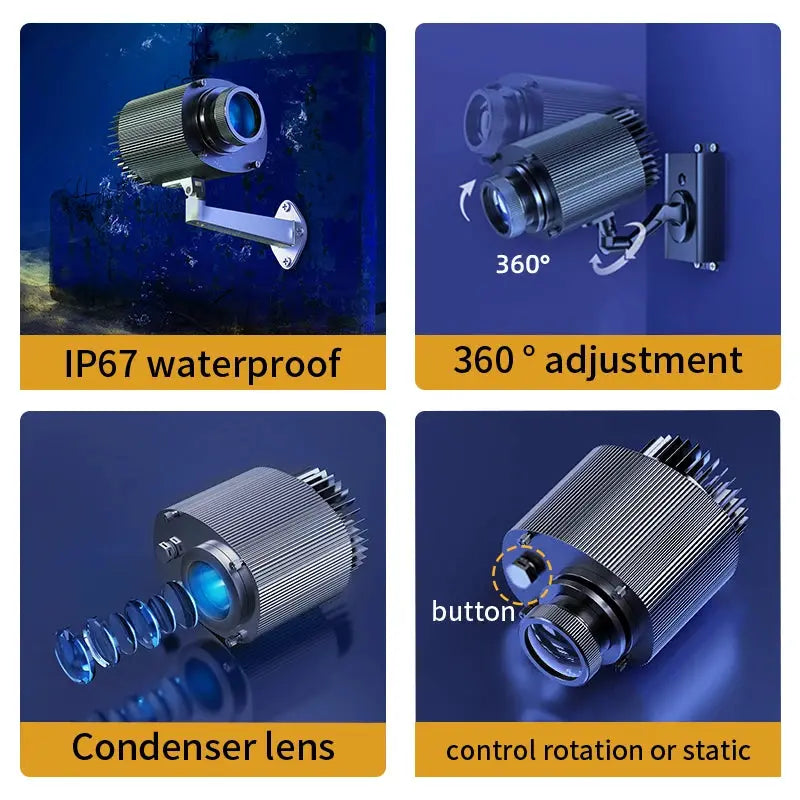 LED Image Projector | IP67 Waterproof | Custom Gobo Logo | HD Projection