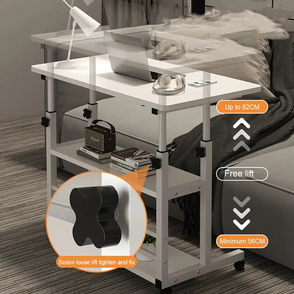 Height Adjustable Computer Desk Multi-Layer Storage Stand-up Workstation Height Adjustable Laptop Desk for Dormitory and Bedroom from PriceLows™